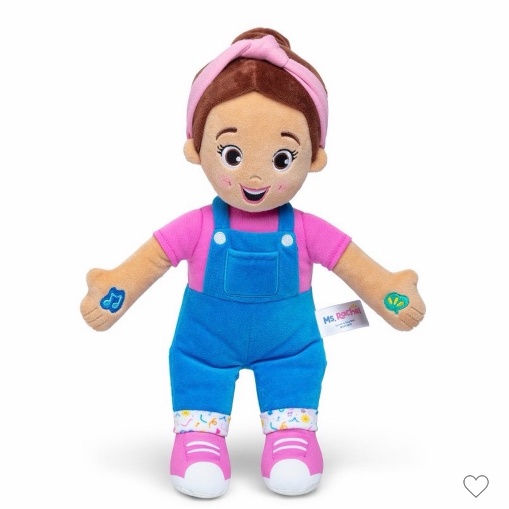 Ms Rachel Talk and Sing Plush Doll in Pink and Blue Overalls